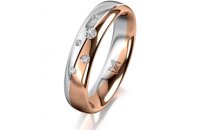 Ring 18 Karat Rotgold/950 Platin 4.5 mm poliert 5...