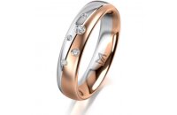 Ring 18 Karat Rotgold/950 Platin 4.5 mm l&auml;ngsmatt 5...
