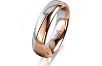 Ring 18 Karat Rotgold/950 Platin 5.0 mm poliert