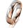 Ring 18 Karat Rotgold/950 Platin 5.0 mm poliert 1 Brillant G vs 0,025ct
