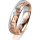 Ring 18 Karat Rotgold/950 Platin 5.0 mm diamantmatt 1 Brillant G vs 0,025ct