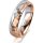 Ring 18 Karat Rotgold/950 Platin 5.0 mm diamantmatt 1 Brillant G vs 0,065ct