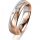 Ring 18 Karat Rotgold/950 Platin 5.0 mm l&auml;ngsmatt 3 Brillanten G vs Gesamt 0,040ct