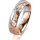 Ring 18 Karat Rotgold/950 Platin 5.0 mm diamantmatt 5 Brillanten G vs Gesamt 0,035ct