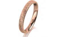 Ring 18 Karat Rotgold 3.0 mm kristallmatt