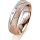 Ring 18 Karat Rotgold/950 Platin 5.5 mm kreismatt 3 Brillanten G vs Gesamt 0,050ct