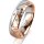 Ring 18 Karat Rotgold/950 Platin 5.5 mm diamantmatt 3 Brillanten G vs Gesamt 0,050ct