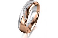 Ring 18 Karat Rotgold/950 Platin 5.5 mm poliert 5...