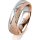 Ring 18 Karat Rotgold/950 Platin 5.5 mm kreismatt 5 Brillanten G vs Gesamt 0,045ct