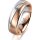 Ring 18 Karat Rotgold/950 Platin 6.0 mm l&auml;ngsmatt