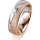 Ring 18 Karat Rotgold/950 Platin 6.0 mm kreismatt 1 Brillant G vs 0,025ct