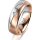 Ring 18 Karat Rotgold/950 Platin 6.0 mm l&auml;ngsmatt 1 Brillant G vs 0,065ct
