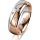 Ring 18 Karat Rotgold/950 Platin 6.0 mm poliert 3 Brillanten G vs Gesamt 0,060ct