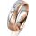 Ring 18 Karat Rotgold/950 Platin 6.0 mm sandmatt 3 Brillanten G vs Gesamt 0,060ct