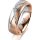 Ring 18 Karat Rotgold/950 Platin 6.0 mm sandmatt 5 Brillanten G vs Gesamt 0,065ct