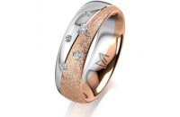 Ring 18 Karat Rotgold/950 Platin 6.0 mm kreismatt 5...
