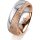 Ring 18 Karat Rotgold/950 Platin 7.0 mm kristallmatt