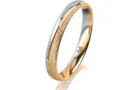 Ring 18 Karat Gelb-/Weissgold 3.0 mm kreismatt