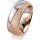 Ring 18 Karat Rotgold/950 Platin 8.0 mm kreismatt