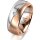 Ring 18 Karat Rotgold/950 Platin 8.0 mm l&auml;ngsmatt 1 Brillant G vs 0,065ct