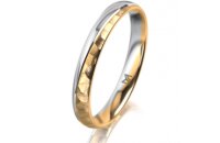 Ring 18 Karat Gelb-/Weissgold 3.0 mm diamantmatt