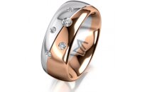 Ring 18 Karat Rotgold/950 Platin 8.0 mm poliert 5...