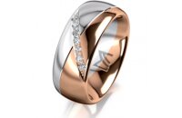 Ring 18 Karat Rotgold/950 Platin 8.0 mm poliert 7...