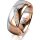 Ring 18 Karat Rotgold/950 Platin 8.0 mm poliert 7 Brillanten G vs Gesamt 0,095ct