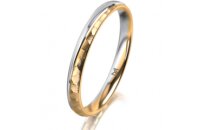Ring 18 Karat Gelbgold/950 Platin 2.5 mm diamantmatt
