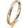 Ring 18 Karat Gelbgold/950 Platin 2.5 mm diamantmatt