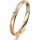Ring 18 Karat Gelbgold/950 Platin 2.5 mm sandmatt 1 Brillant G vs 0,025ct