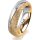 Ring 18 Karat Gelbgold/950 Platin 5.5 mm kristallmatt