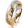 Ring 18 Karat Gelbgold/950 Platin 5.5 mm diamantmatt