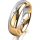 Ring 18 Karat Gelbgold/950 Platin 5.5 mm poliert 1 Brillant G vs 0,025ct