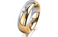 Ring 18 Karat Gelbgold/950 Platin 5.5 mm poliert 1...