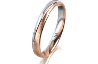Ring 14 Karat Rot-/Weissgold 3.0 mm sandmatt