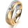 Ring 18 Karat Gelbgold/950 Platin 5.5 mm sandmatt 1 Brillant G vs 0,110ct