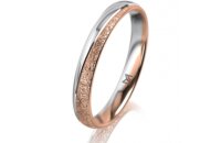 Ring 14 Karat Rot-/Weissgold 3.0 mm kristallmatt