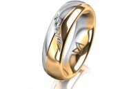Ring 18 Karat Gelbgold/950 Platin 5.5 mm poliert 5...