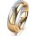 Ring 18 Karat Gelbgold/950 Platin 5.5 mm poliert 5 Brillanten G vs Gesamt 0,045ct