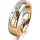 Ring 18 Karat Gelbgold/950 Platin 5.5 mm poliert 5 Brillanten G vs Gesamt 0,065ct