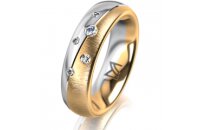 Ring 18 Karat Gelbgold/950 Platin 5.5 mm sandmatt 5...