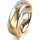 Ring 18 Karat Gelbgold/950 Platin 6.0 mm l&auml;ngsmatt
