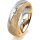 Ring 18 Karat Gelbgold/950 Platin 6.0 mm kristallmatt 1 Brillant G vs 0,025ct