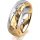 Ring 18 Karat Gelbgold/950 Platin 6.0 mm diamantmatt 1 Brillant G vs 0,025ct