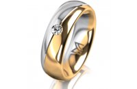 Ring 18 Karat Gelbgold/950 Platin 6.0 mm poliert 1...