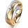 Ring 18 Karat Gelbgold/950 Platin 6.0 mm längsmatt 1 Brillant G vs 0,065ct