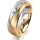 Ring 18 Karat Gelbgold/950 Platin 6.0 mm sandmatt 1 Brillant G vs 0,065ct