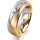 Ring 18 Karat Gelbgold/950 Platin 6.0 mm sandmatt 1 Brillant G vs 0,065ct