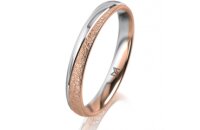 Ring 18 Karat Rot-/Weissgold 3.0 mm kreismatt
